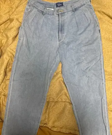 Kebez 라이트 블루 와이드 데님 팬츠