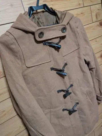 베이지 더플 코트