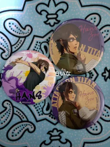 진격의 거인 아키하바라 페스티벌 Reading 캔뱃지 한지 세트