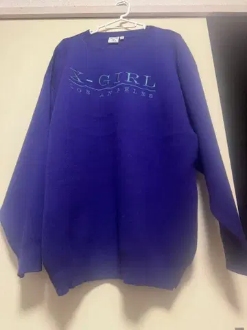 X-GIRL 보라색 맨투맨 트레이닝복