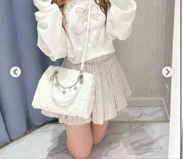 evelyn 퍼 참 백 화이트