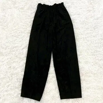 루르드 Lourdes 와이드 팬츠 블랙 하이웨스트 일본제 캐주얼