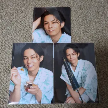 와타나베 카즈키 카즈 브라운 L판 브로마이드 3장 세트