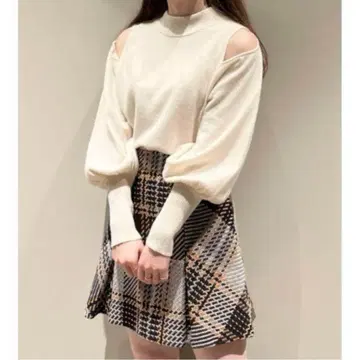 SNIDEL 로빙 체크 미니 스커트