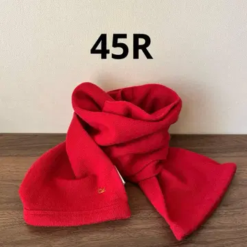 택 포함 45R 니트 머플러 빨간색 레드 모 100% 정가 13200엔