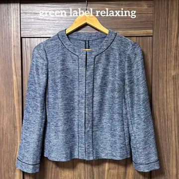 green label relaxing 노카라 자켓 네이비