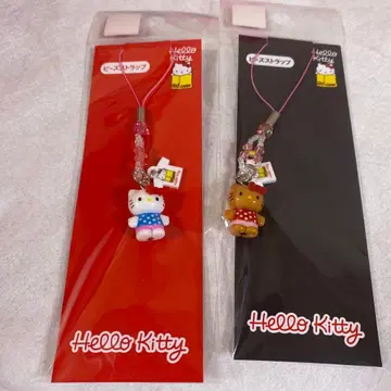 익명 배송 헬로키티전 교토 네츠케 스트랩 비즈 50주년 회장 한정판