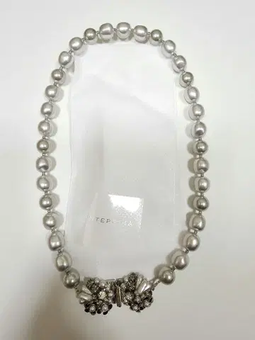 실버 펄 목걸이 비쥬 락 포함