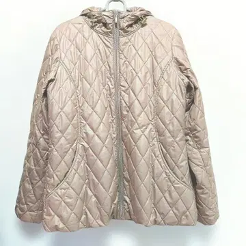 UNIQLO 베이지 퀼팅 자켓 후드 부착