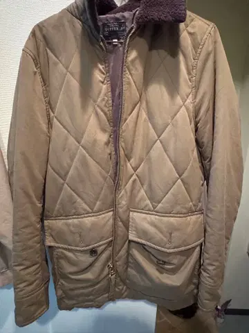 퀼팅 자켓 브라운