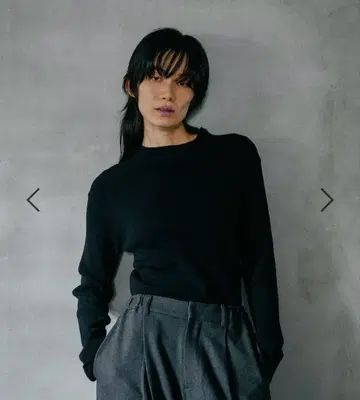 LEPSIM 12게이지 하이넥 리브 풀오버 블랙 하이넥 니트