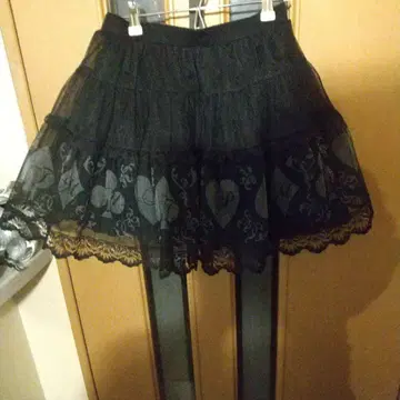 푸토마요 카드놀이 오버 스커트 포함 블랙 SK