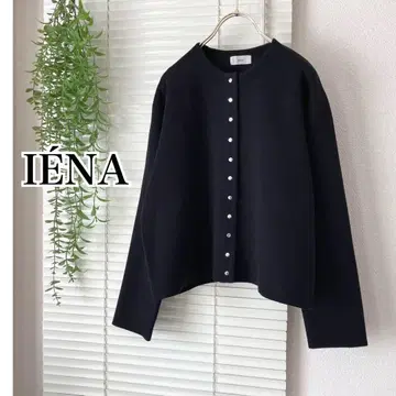[ 2024AW ] IENA 더블 페이스 스냅 가디건 블랙