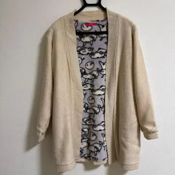 그라니프 짱구는 못말려(크레용 신짱) 시로 여성용 롱 가디건 크림색