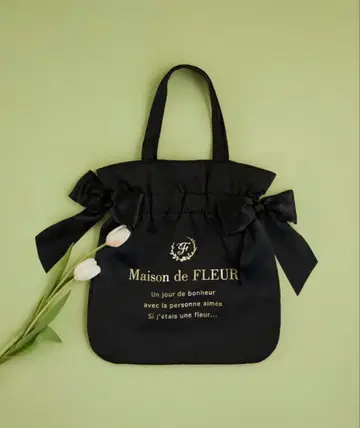 Maison de FLEUR 블랙 토트백
