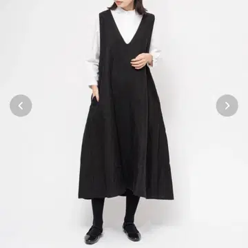 [ 새상품급 ] Heavenly 헤비 린넨 2way 오버롤 스커트