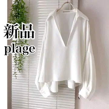[ 새상품 ] Plage GEORGETTE SKIPPER 블라우스 화이트