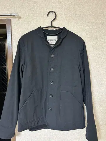 HANSEN 노카라 자켓 S 블랙