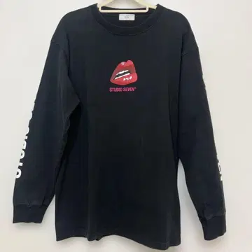 STUDIO SEVEN 블랙 롱 슬리브 T셔츠 L