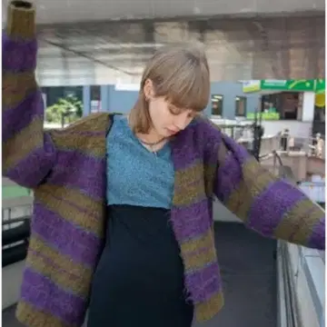 PERVERZE 모헤어 니트 가디건