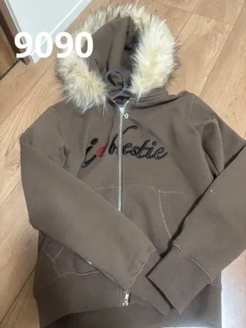 9090girl 퍼 후드티 s 사이즈