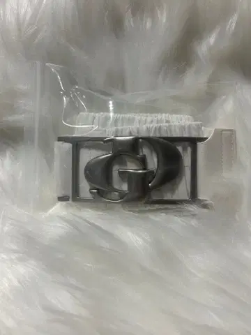 GYDA(제이다) 화이트 벨트 실버 버클 포함