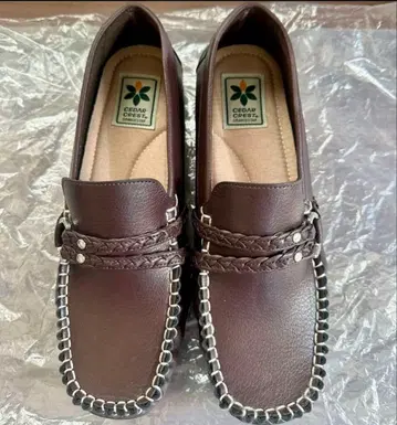 [중고] 시더 크레스트 오렌지 스타 모카신 브라운 25.0cm