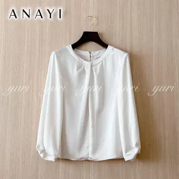 [ 1029 ] 아나이 스트레치 새틴 턱 블라우스 화이트 38