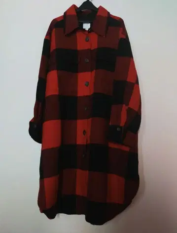 H&M 빅 실루엣 롱 셔츠 코트