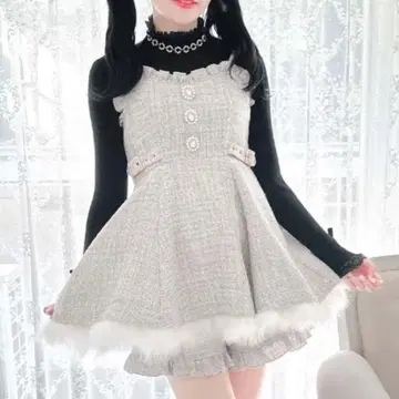 ROJITA 로지타 트위드 뷔스티에 셋업 그레이