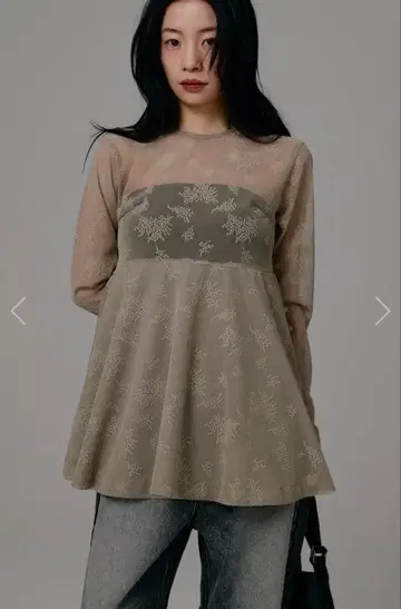 louren tulle peplum blouse