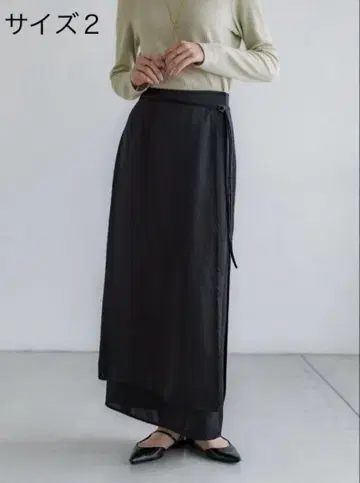 crewre 크루레 랩 레이어드 I라인 스커트 사이즈 2