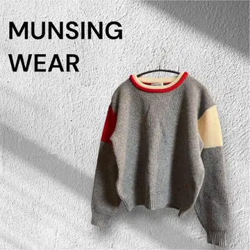 GrandSlam 니트 스웨터 80-88 그레이/빨간색/크림