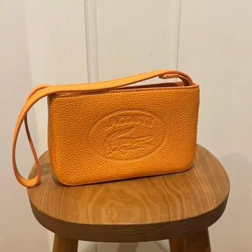 LACOSTE 라코스테 크로코 크루 숄더 미니백 오렌지