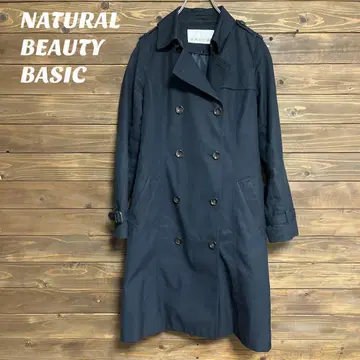 내추럴 뷰티 베이직 네이비 트렌치코트 S