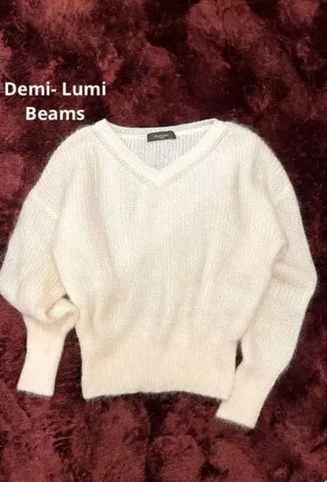 Demi-Lumi Beams 모헤어 니트 풀오버 화이트 프리