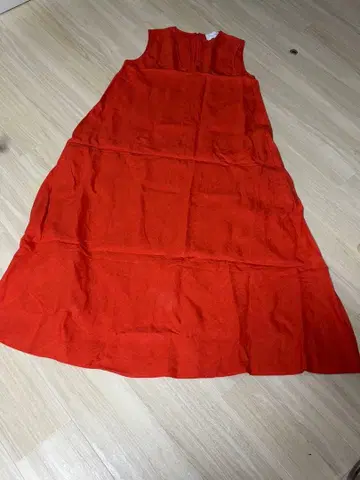 UNITED ARROWS 오렌지 슬리브리스 롱 원피스