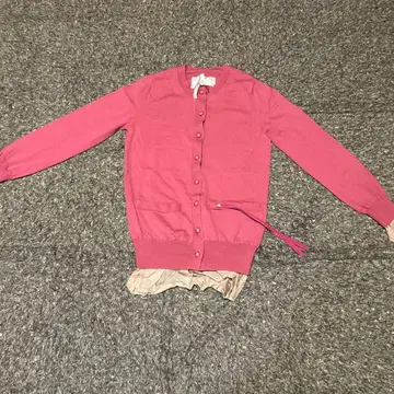 Sacai 핑크 버튼 가디건