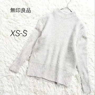 무인양품 니트 스웨터 하이넥 울 혼방 야크 혼방 고급 캐주얼