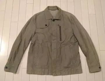 카키 캐주얼 자켓 프론트 지퍼 빈티지 사양 남성용 M