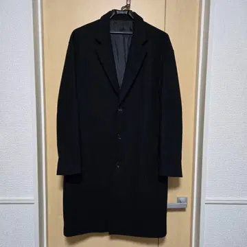 LIDNM 블랙 체스터 코트