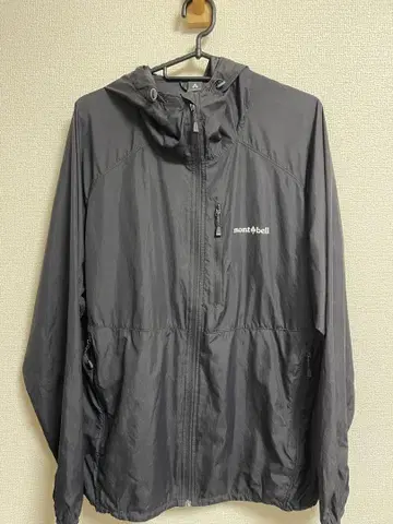 mont-bell 그레이 나일론 자켓 후드 부착