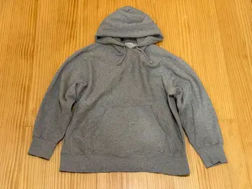 그레이 후드 부착 후드 맨투맨