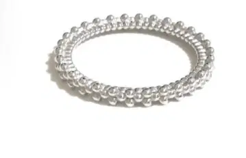 agete 실버 버블 반지 핑키링