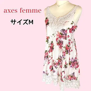 axes femme 페어리 그런지 꽃무늬 레이스 원피스 M