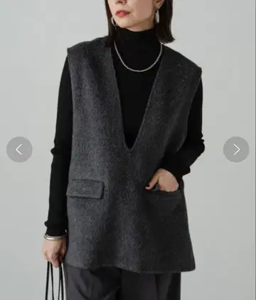 loungedress 샤기 베스트 그레이