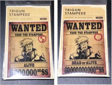 레어 TRIGUN 수배서 스티커 바슈 2종