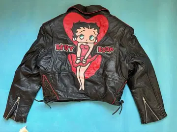 [ 새상품 ] Betty Boop 베티 부프 가죽 라이더 자켓 사이즈 L
