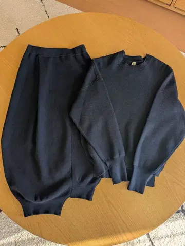 nagonstans 캐시미어 혼방 다크 네이비 니트 셋업