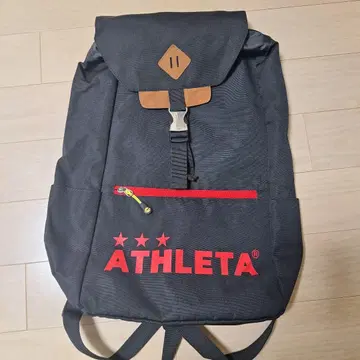 [ 미사용 새상품 ] ATHLETA 백팩 블랙 프론트 포켓 부착